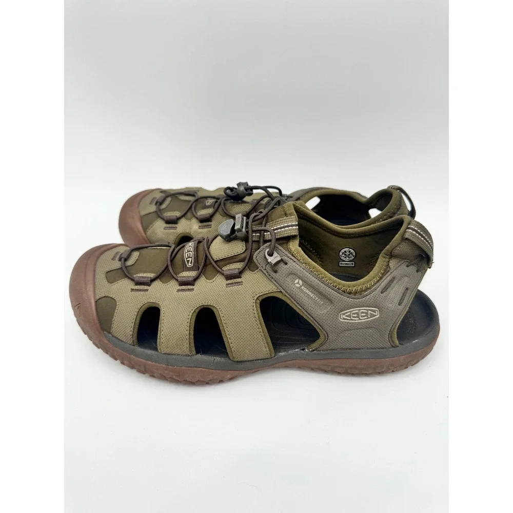 KEEN Evofit One Sandals Mens 13 Olive Green Water Shoes Hiking Bungee Outdoor